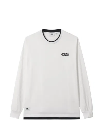 Chocoolate Logo-print Long-sleeve T-shirt In Gray