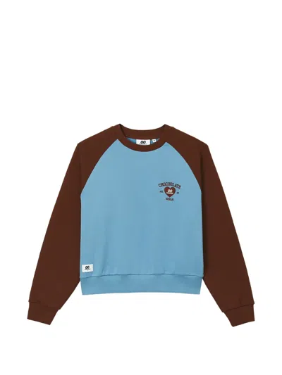 Chocoolate Logo-print Raglan-sleeve Sweater In Multi