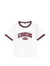 Chocoolate Logo-print Ringer T-shirt In White