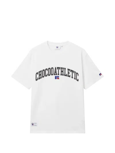 Chocoolate Logo-print Short-sleeve T-shirt In White