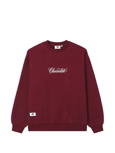 Chocoolate Logo-print Sweatshirt In Burgundy