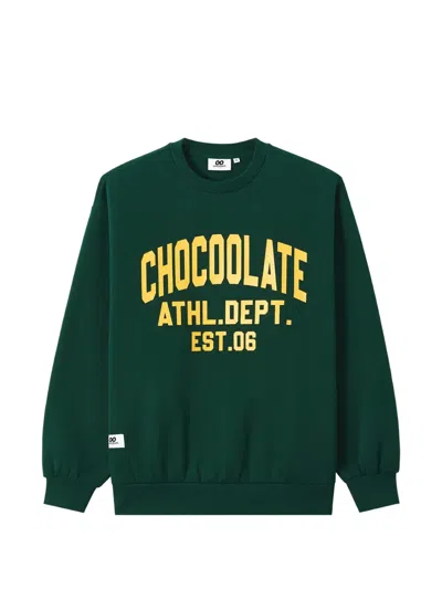 Chocoolate Logo-print Sweatshirt In Green