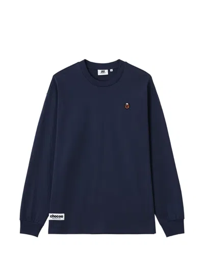 Chocoolate Long-sleeved Crew-neck T-shirt In Blue