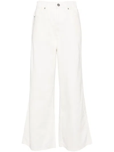 Chocoolate Mid-rise Wide-leg Jeans In White