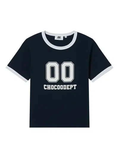 Chocoolate Number-print T-shirt In Black