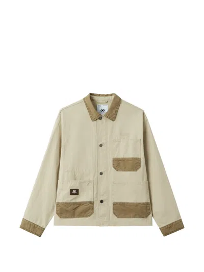 Chocoolate Panelled Corduroy-collar Jacket In Multi
