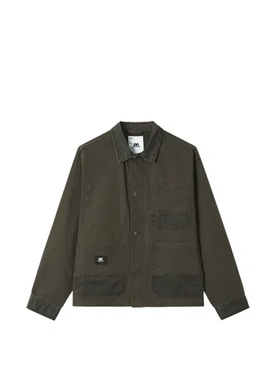 Chocoolate Panelled Cotton Jacket In Green