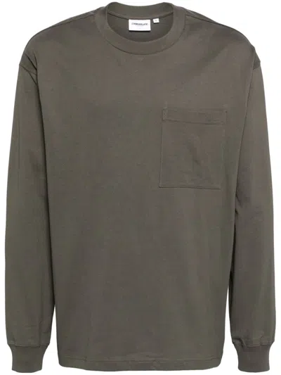 Chocoolate Patched Pocket Cotton T-shirt In Green