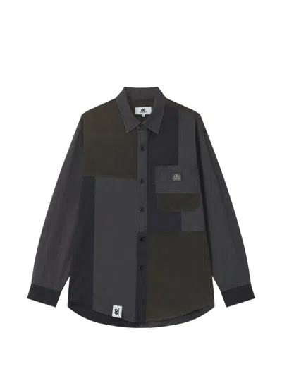 Chocoolate Patchwork Long-sleeve Shirt In Gray