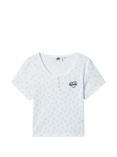 Chocoolate Pattern Logo T-shirt In White