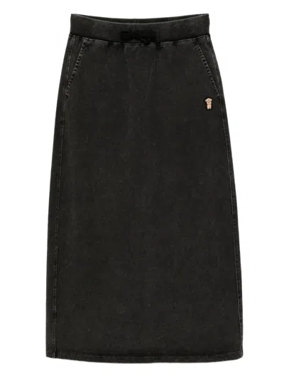 Chocoolate Pencil Midi Skirt In Gray