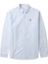 Chocoolate Pinstripe-pattern Cotton Shirt In Blau