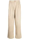 Chocoolate Pintuck Wide-leg Trousers In Brown