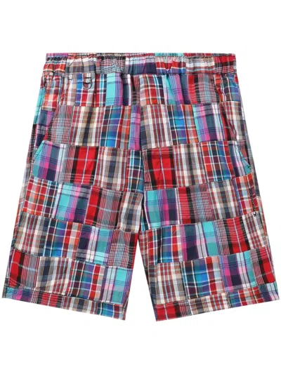 Chocoolate Plaid Cotton Shorts In Red