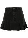 CHOCOOLATE PLEATED HEM MINI SKIRT