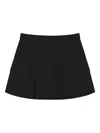Chocoolate Pleated Pocket Skirt In Black