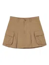 Chocoolate Pleated Pocket Skirt In Brown