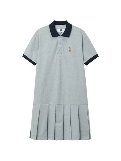 Chocoolate Poloshirtkleid Mit Falten In Gray