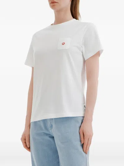 Chocoolate Pocket Heart T-shirt In White