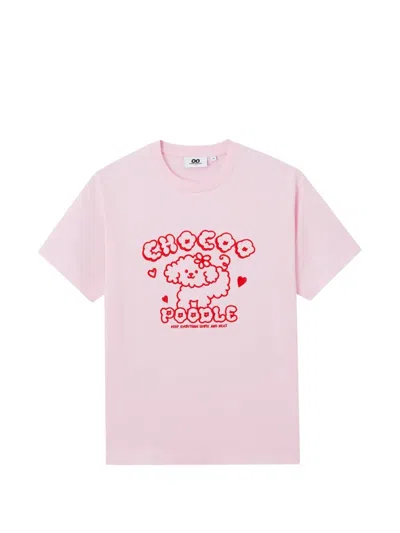 Chocoolate T-shirt Mit Pudel-print In Pink