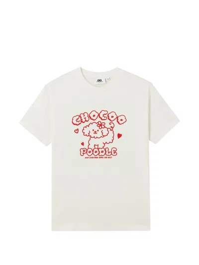 Chocoolate T-shirt Mit Pudel-print In Yellow