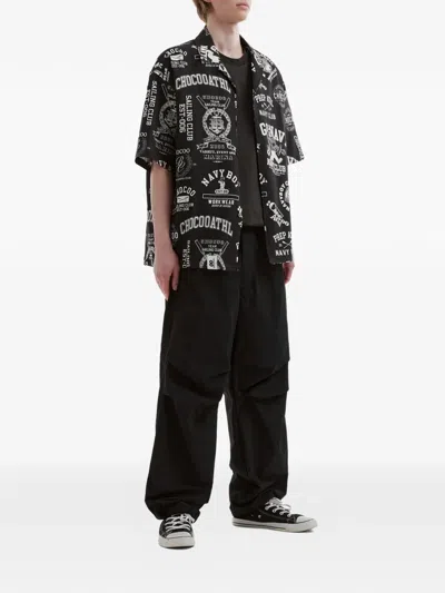 Chocoolate Printed Short-sleeve Shirt In Black