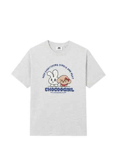Chocoolate T-shirt Mit Print In White