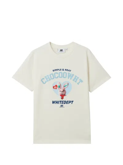Chocoolate T-shirt Mit Print In White