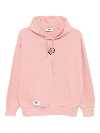 Chocoolate Puppy-embroidered Hoodie In Pink