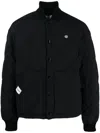 Chocoolate Quilted Down Bomber Jacket In Black