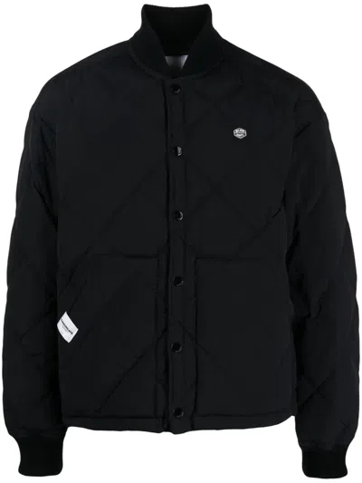 Chocoolate Quilted Down Bomber Jacket In Black