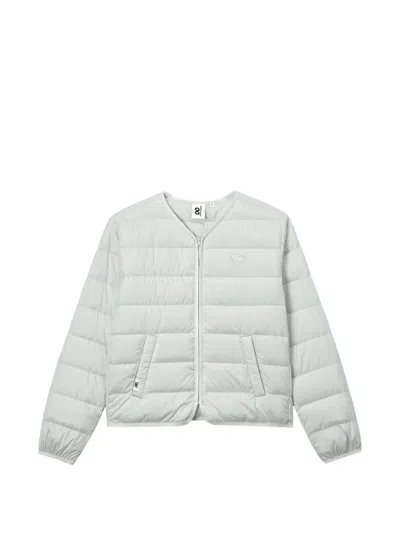 Chocoolate Quilted Heart-patch Jacket In White