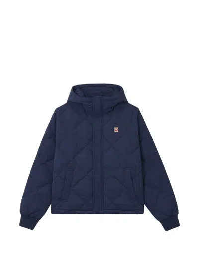 Chocoolate Quilted Hooded Jacket In Blue