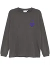 Chocoolate Rabbit Graphic Long-sleeved T-shirt In Grey