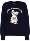 Chocoolate Rabit-embroidered Jumper In Blue