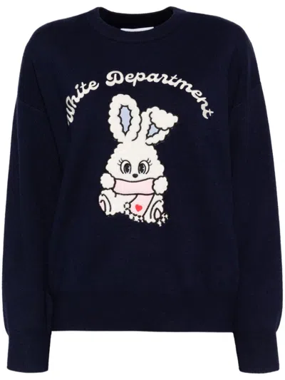 Chocoolate Rabit-embroidered Jumper In Blue