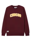Chocoolate Raglan-sleeve Embroidered Sweatshirt In Burgundy