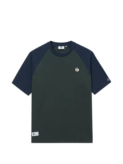 Chocoolate Raglan-sleeves Embroidered T-shirt In Green