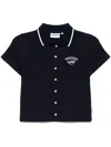 Chocoolate Ribbed-knit Polo Top In Blue