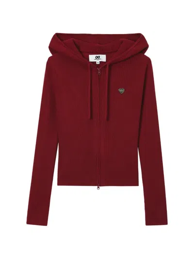 Chocoolate Ribbed Zip-up Hoodie In Multi
