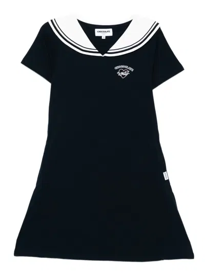 Chocoolate Poloshirtkleid Mit Matrosenkragen