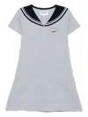 Chocoolate Sailor Collar Polo Dress In Gray