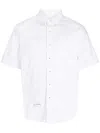 Chocoolate Short-sleeve Cotton Shirt In White