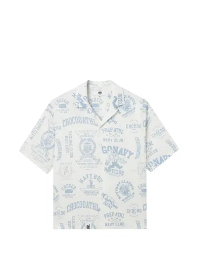 Chocoolate Short-sleeve Printed Shirt In White