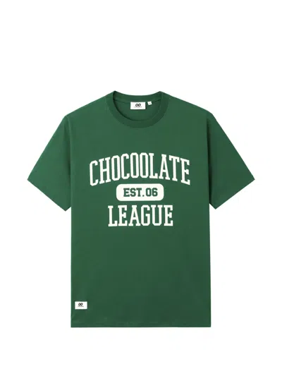Chocoolate Slogan-print T-shirt In Green