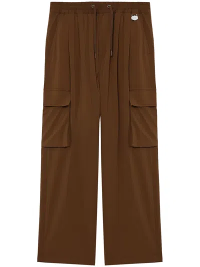 Chocoolate Straight Cargo Trousers In Brown