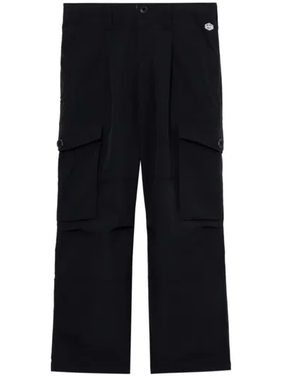 Chocoolate Straight-leg Cargo Trousers In Black