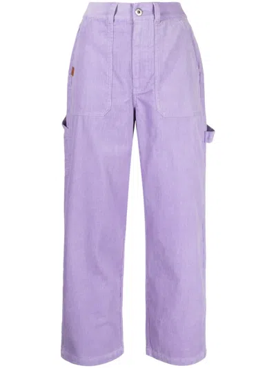 Chocoolate Straight-leg Utility Corduroy Trousers In Purple