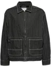 Chocoolate Stripe Denim Jacket In Black