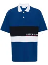 Chocoolate Stripe-panel Polo Shirt In Blue